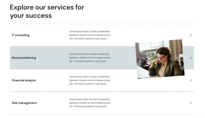 Service List With Preview