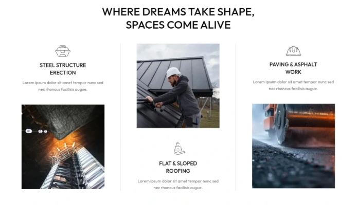 Staggered Feature Grid